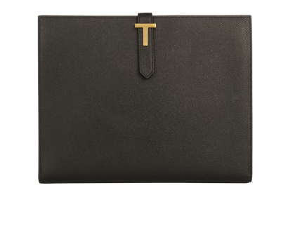 Tom Ford Travel Wallet, &pound;450, Accessories, Black, Leather, Front view